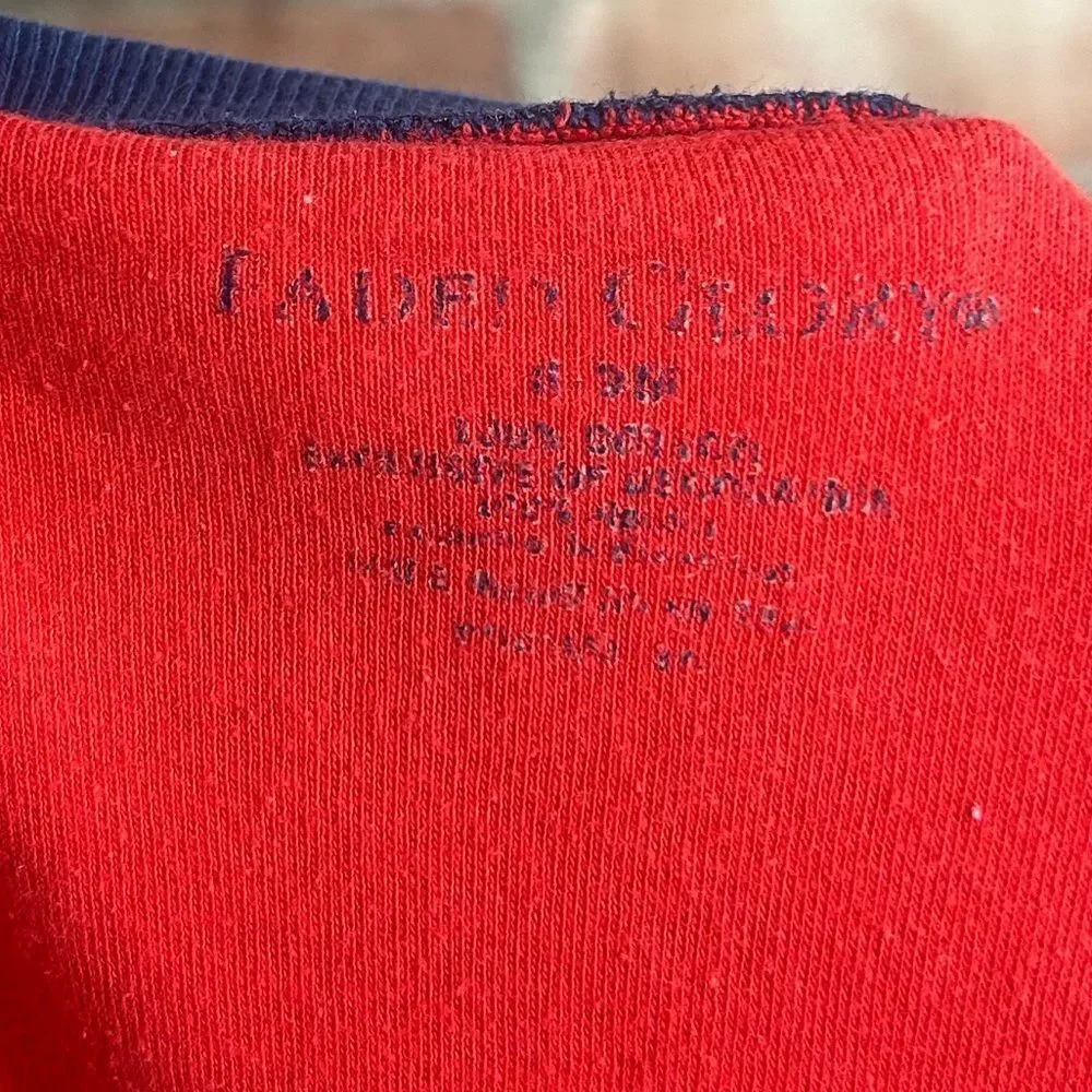 5 for $25🔥6-9 Months Faded Glory Red Robot‎ Footies Jumpsuit Pajamas